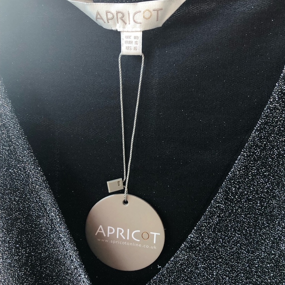 APRICOT Black Shimmer Mini Dress —#063 - Picture 6 of 15